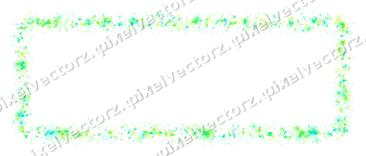 Seamless glitter frame in green and lime on a transparent background