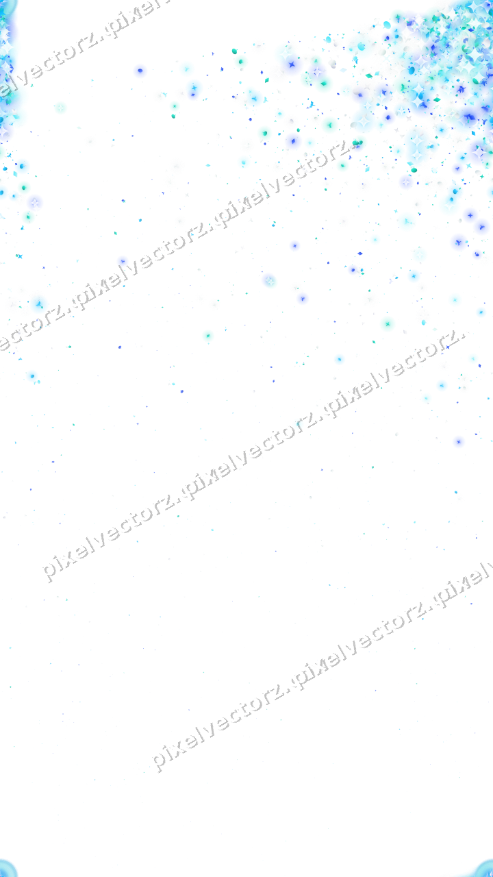Seamless glitter corner in cyan and teal on a transparent background