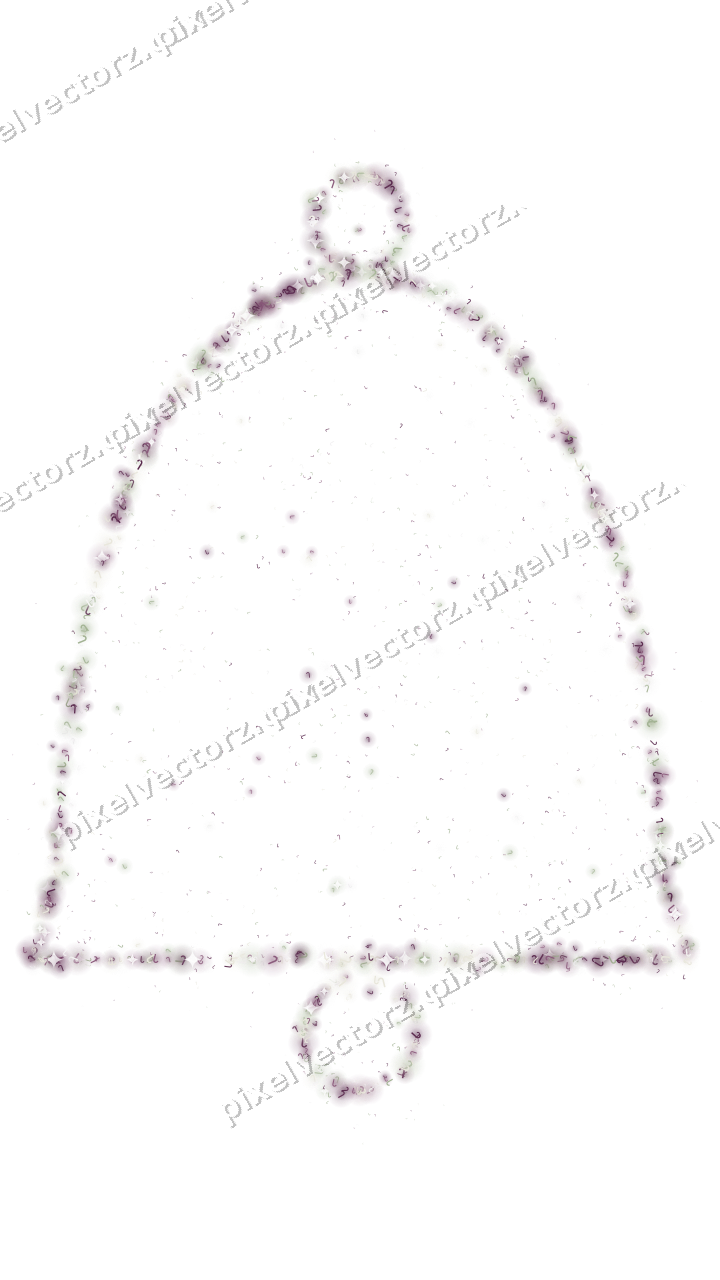 Seamless glitter bell of candy canes on a transparent background