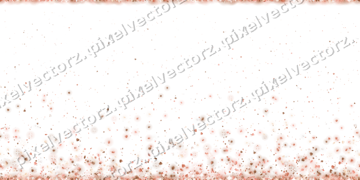 Seamless rising glitter in orange and red on a transparent background