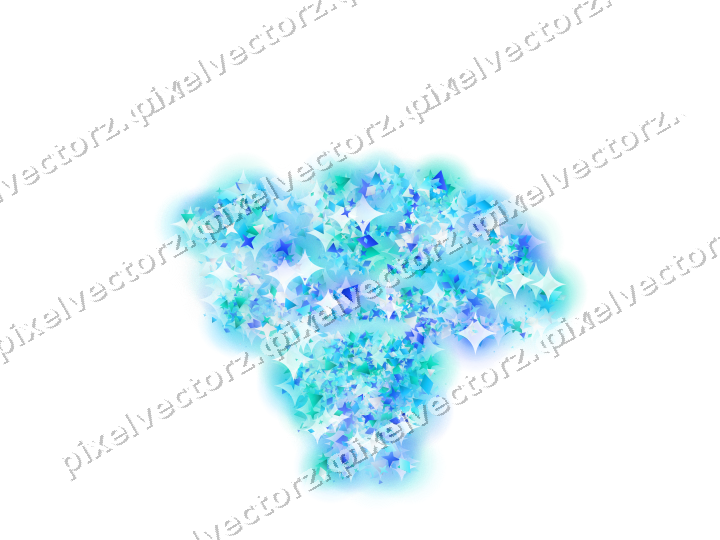 Seamless glitter turkey in cyan and teal on a transparent background