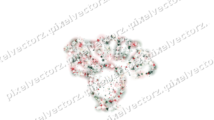Seamless glitter turkey in dark green on a transparent background