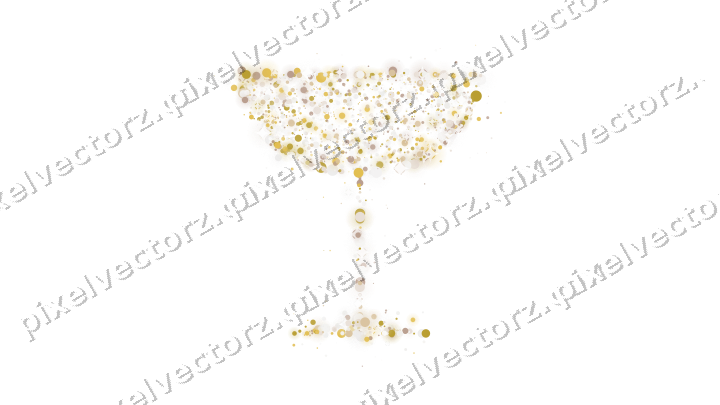 Seamless glitter champagne coupe of dots on a transparent background