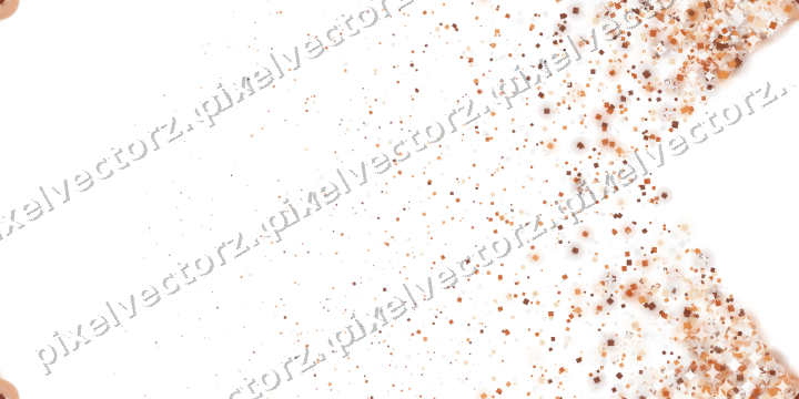 Seamless glitter corner of gifts on a transparent background