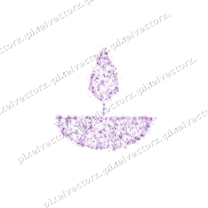 Seamless glitter diya lamp in purple on a transparent background