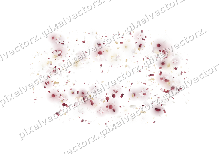 Seamless glitter frame in dark pink on a transparent background