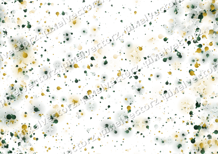 Seamless glitter wreath of baubles on a transparent background