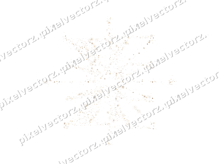 Seamless glitter firework in amber on a transparent background