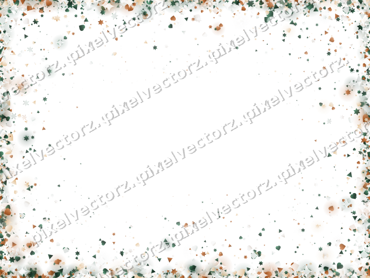 Seamless glitter vignette in dark green on a transparent background