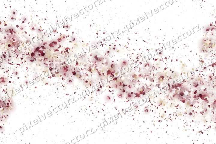 Seamless glitter band in dark pink and red on a transparent background