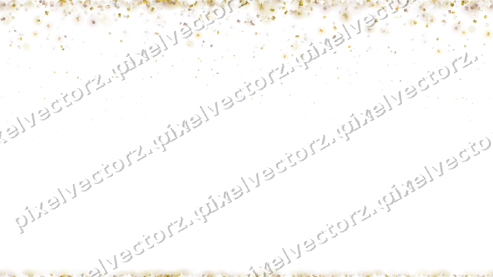 Seamless falling glitter in amber on a transparent background