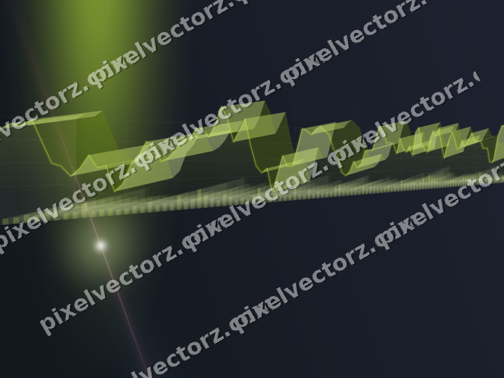 Leuchtender Neon Diagramm Hintergrund in Limette und Bernstein