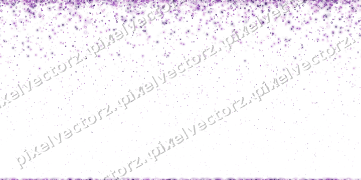 Seamless falling glitter in purple on a transparent background