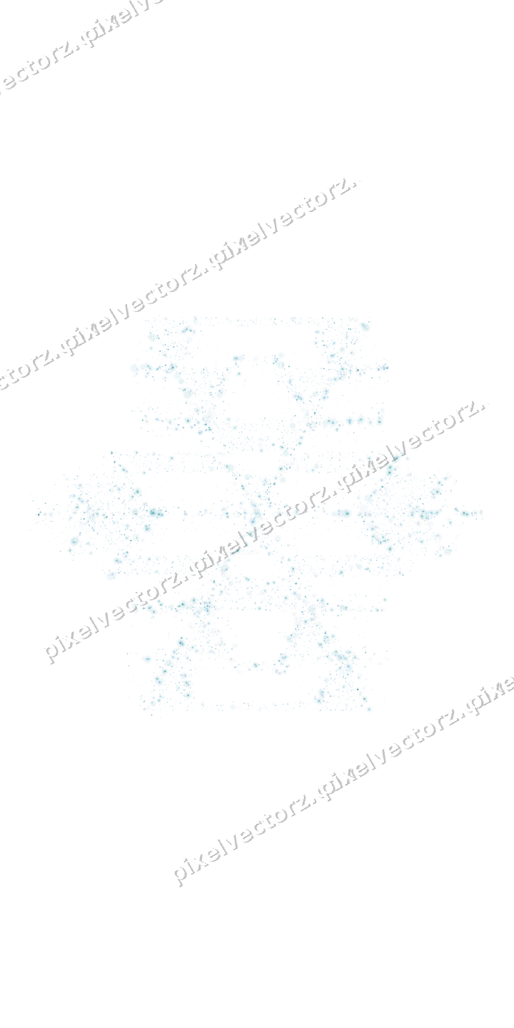 Seamless glitter snowflake in cyan on a transparent background