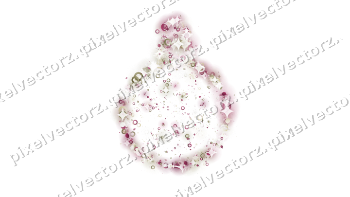 Seamless glitter bauble in dark pink on a transparent background