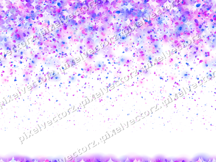 Seamless falling glitter in purple on a transparent background