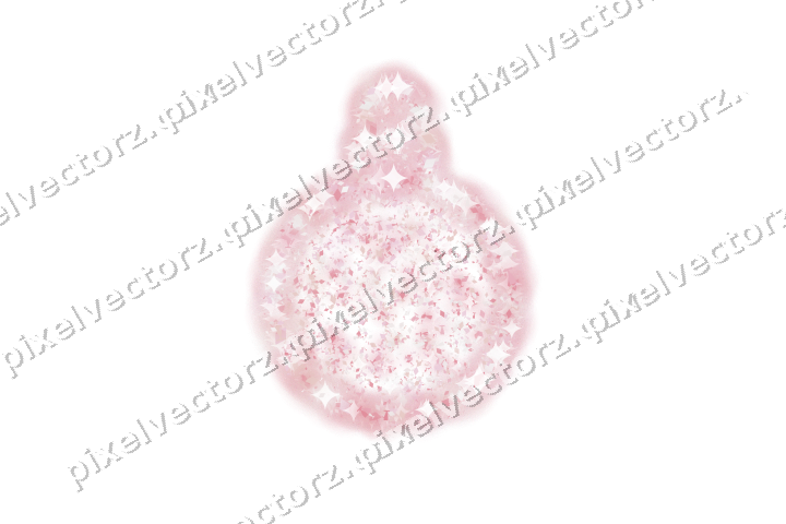 Seamless glitter bauble in pale pink on a transparent background