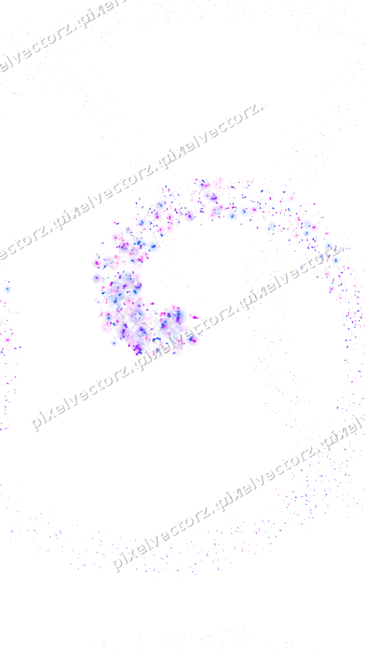 Seamless glitter spiral in purple and blue on a transparent background