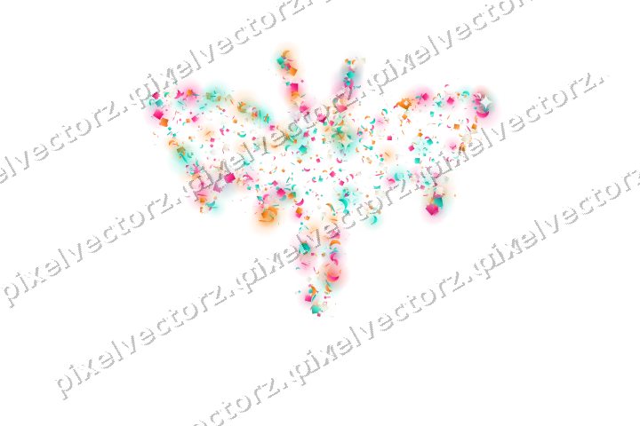 Seamless glitter bat in pink and orange on a transparent background