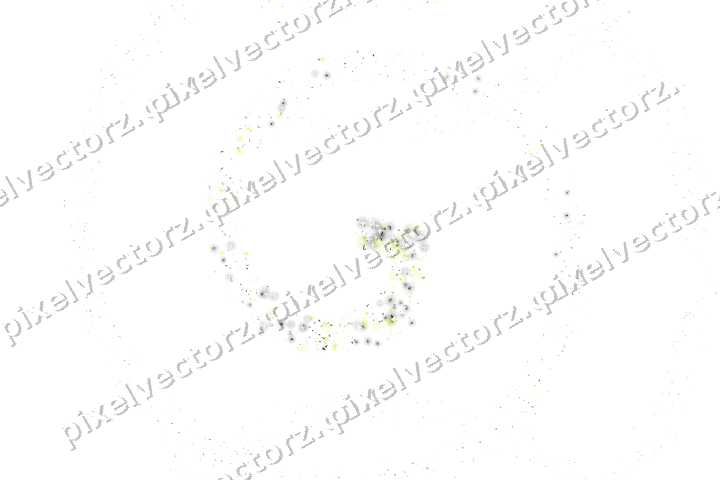Seamless glitter spiral in yellow and grey on a transparent background
