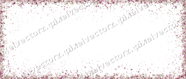 Seamless glitter border of gifts and rings on a transparent background
