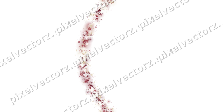 Seamless glitter arc in dark pink and red on a transparent background