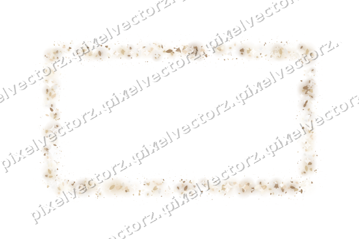 Seamless glitter frame of bells and leaves on a transparent background
