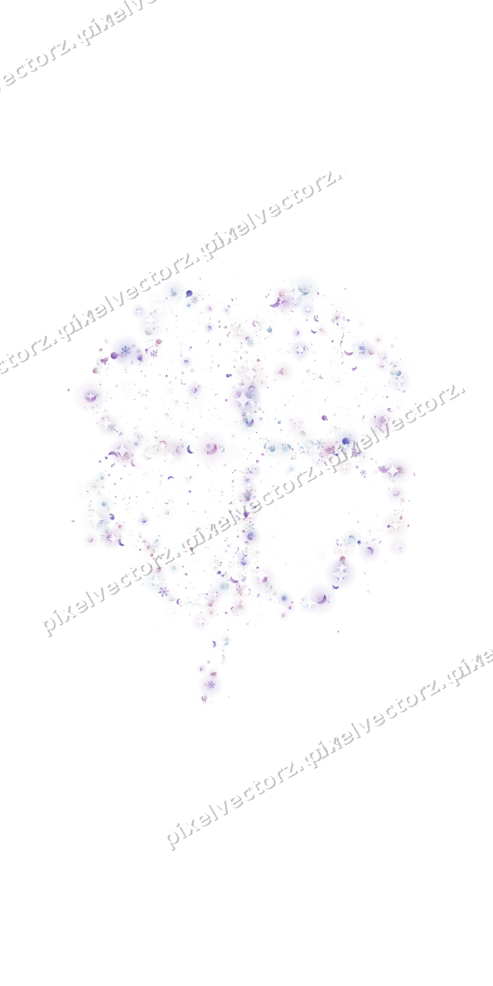 Seamless glitter four leaf clover on a transparent background