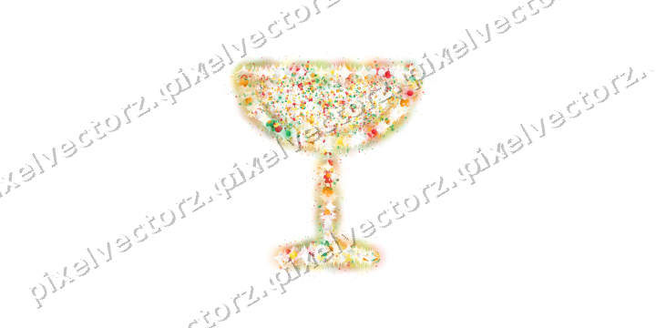 Seamless glitter champagne coupe in red on a transparent background
