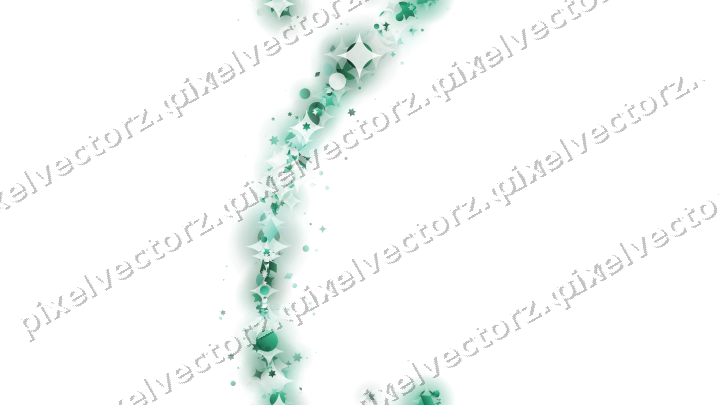 Nahtloser Glitzerbogen aus Sternen und Funken auf transparentem Grund
