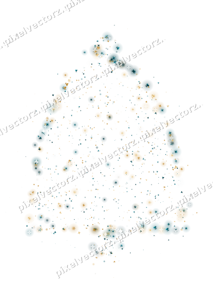 Seamless glitter bell in amber on a transparent background