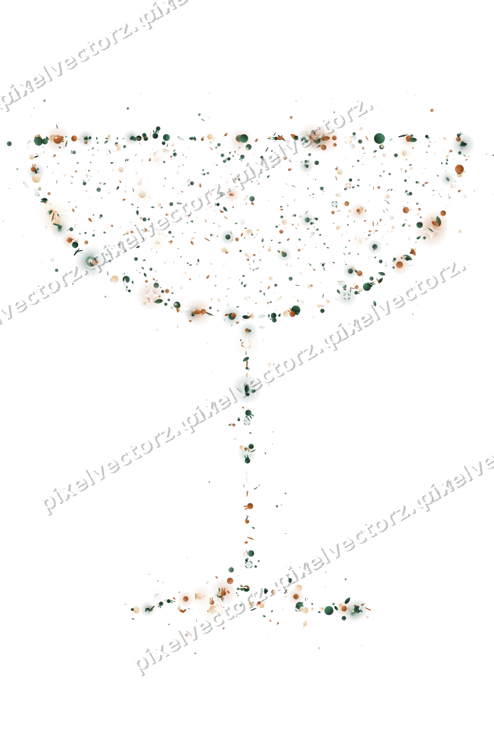 Seamless glitter champagne coupe on a transparent background