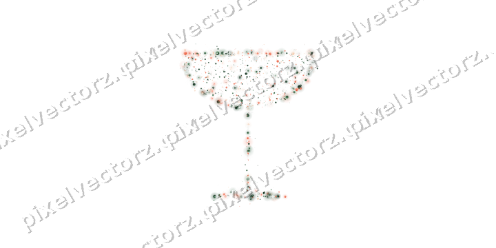Seamless glitter champagne coupe on a transparent background