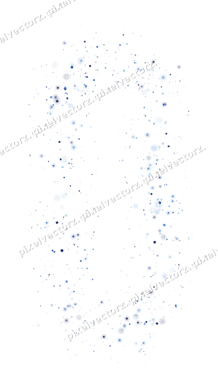 Seamless glitter frame in blue and cyan on a transparent background