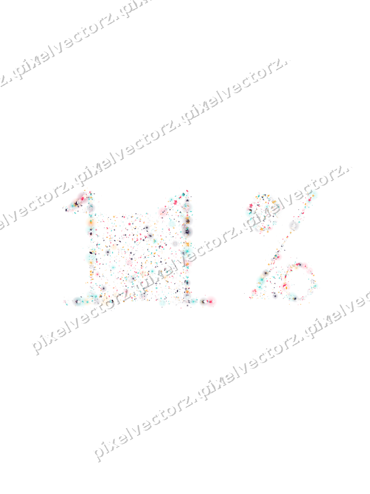 Seamless glitter number 11% in pink on a transparent background