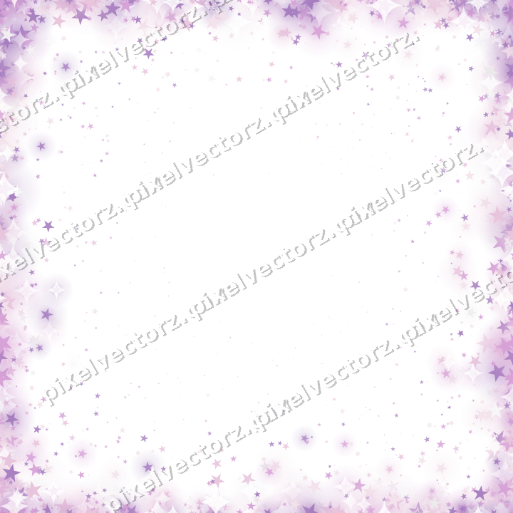 Seamless glitter vignette of stars on a transparent background