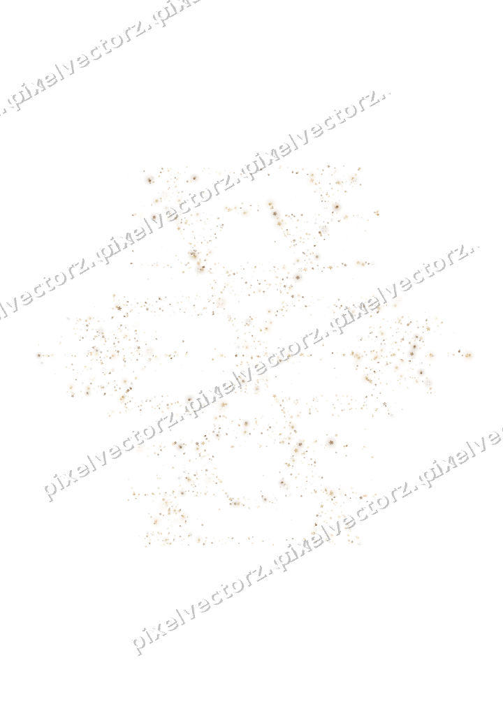 Seamless glitter snowflake in amber on a transparent background