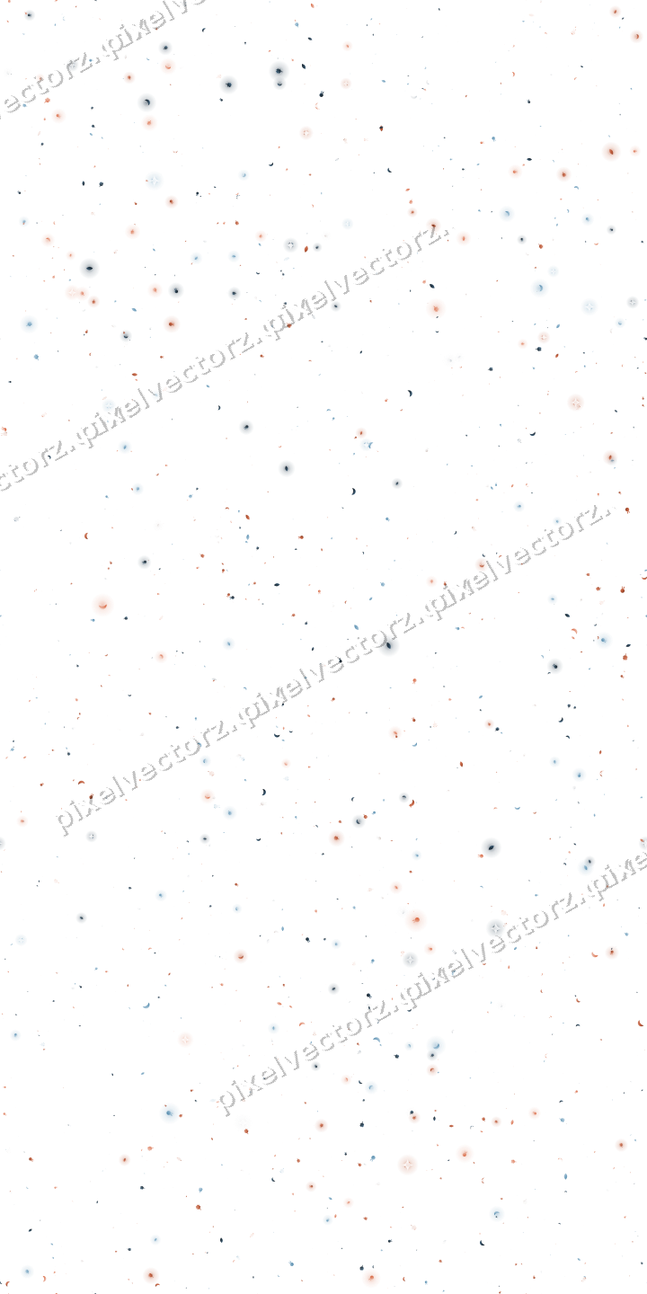 Seamless glitter scatter in orange on a transparent background