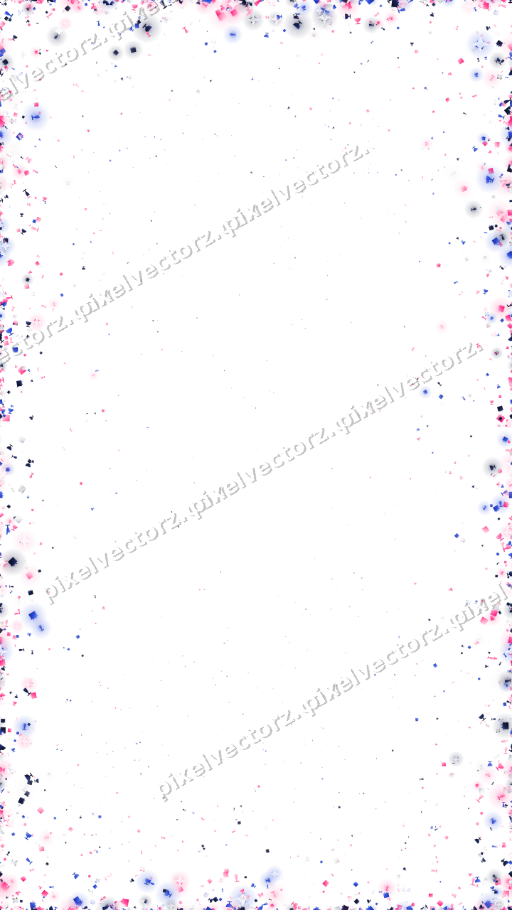 Seamless glitter vignette in pink and blue on a transparent background