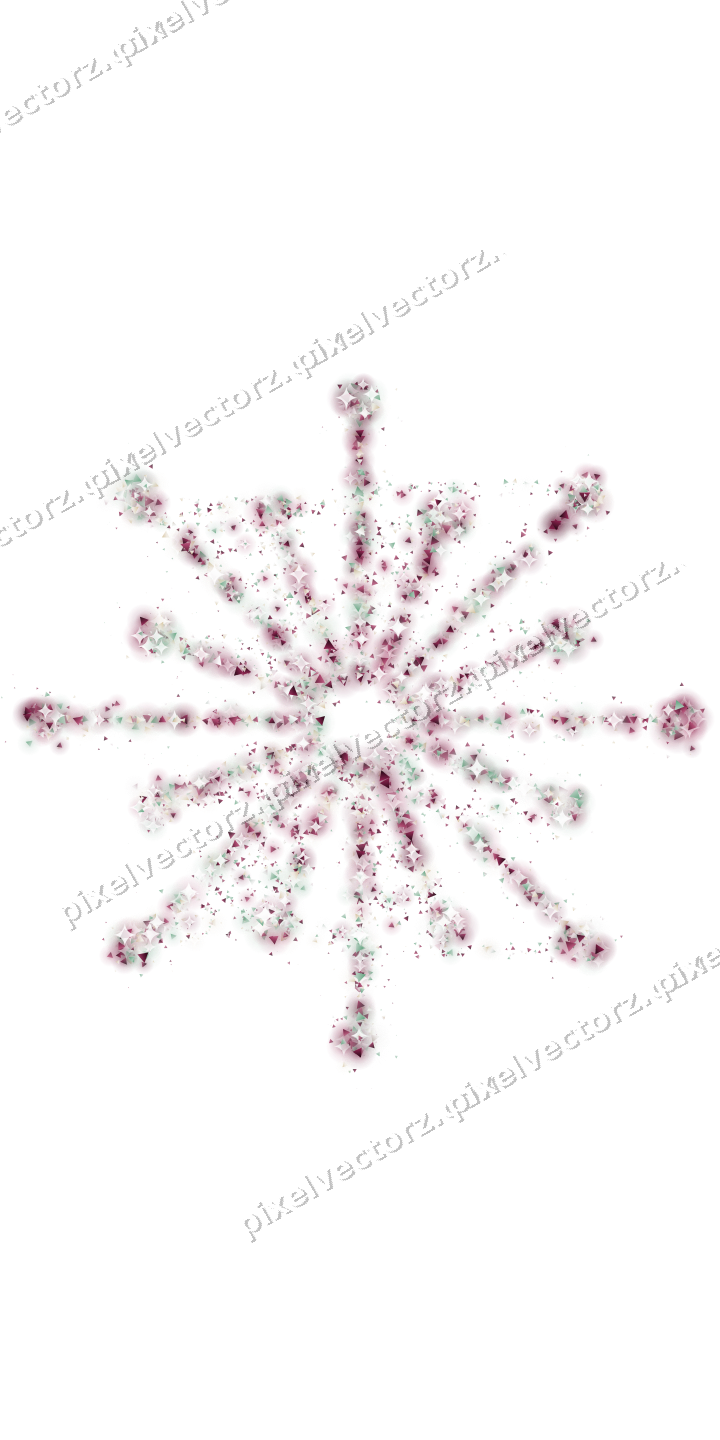 Seamless glitter firework of triangles on a transparent background