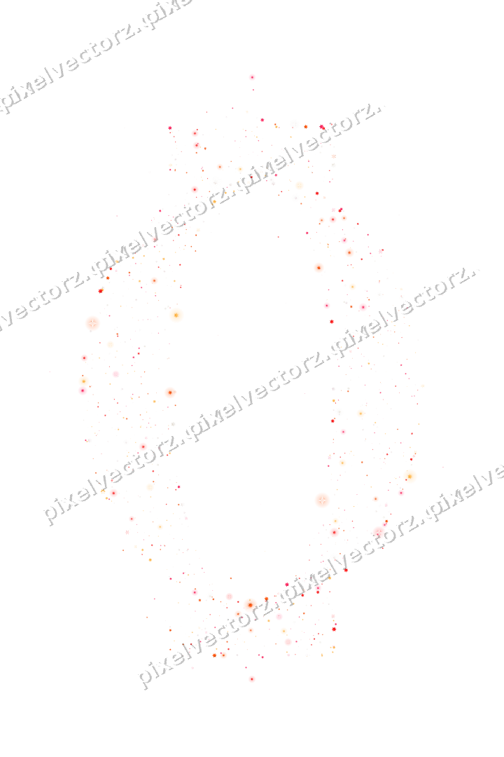 Seamless glitter lantern of stars in red on a transparent background