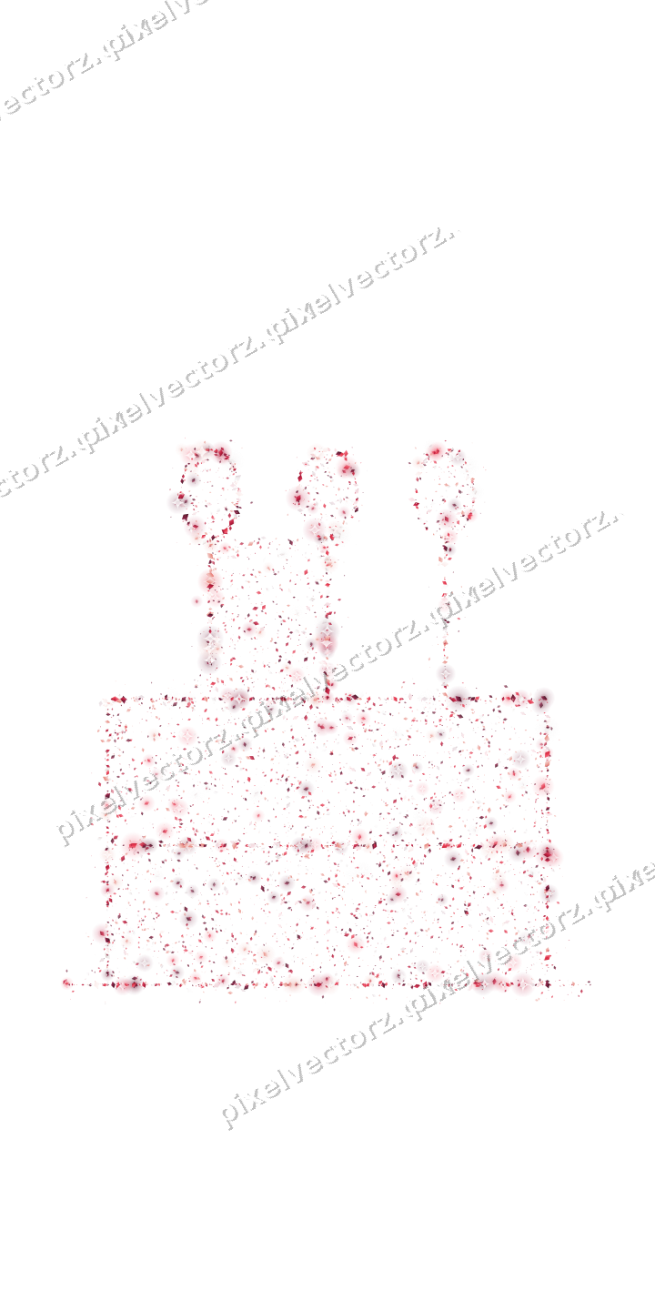 Seamless glitter birthday cake of diamonds on a transparent background