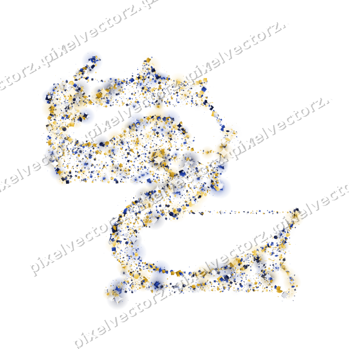 Seamless glitter dragon in amber and blue on a transparent background