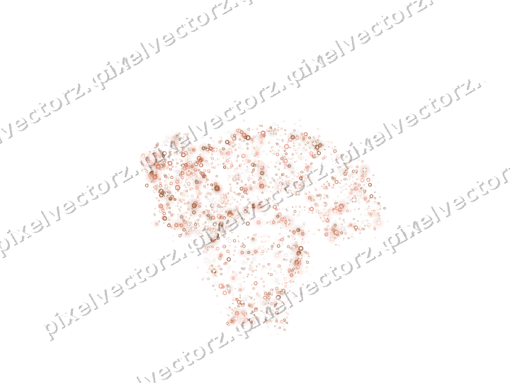 Seamless glitter turkey of rings in orange on a transparent background
