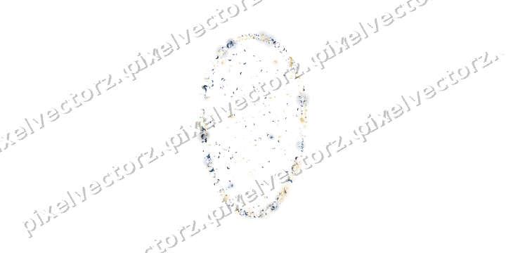 Seamless glitter easter egg of crescents on a transparent background