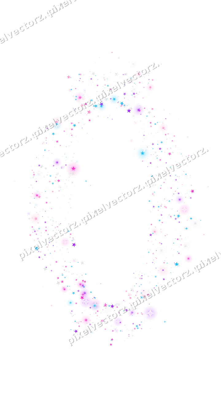Seamless glitter lantern of stars on a transparent background