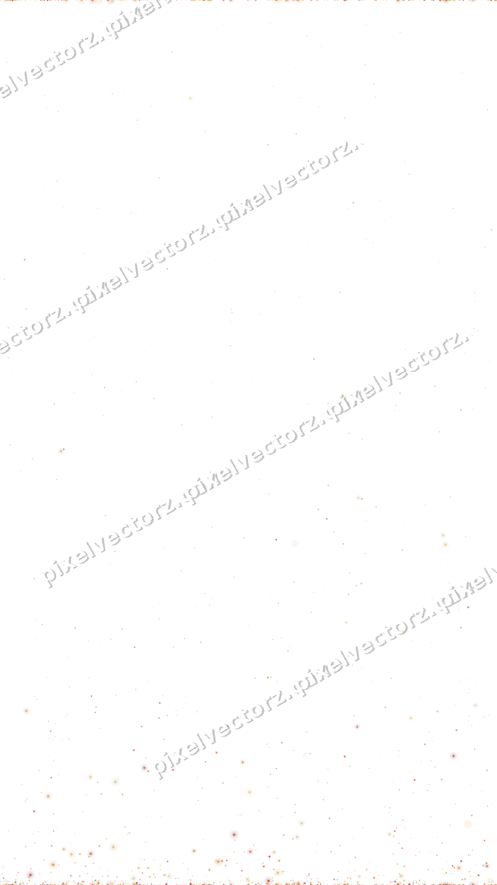 Seamless rising glitter of stars in orange on a transparent background