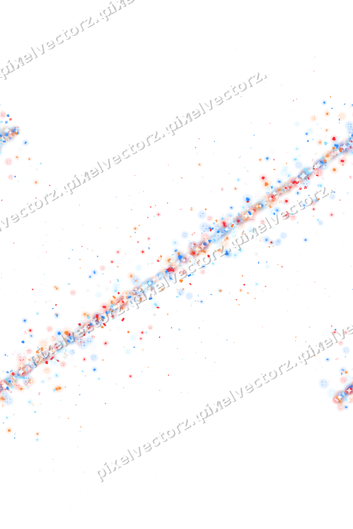 Seamless glitter band in blue and red on a transparent background