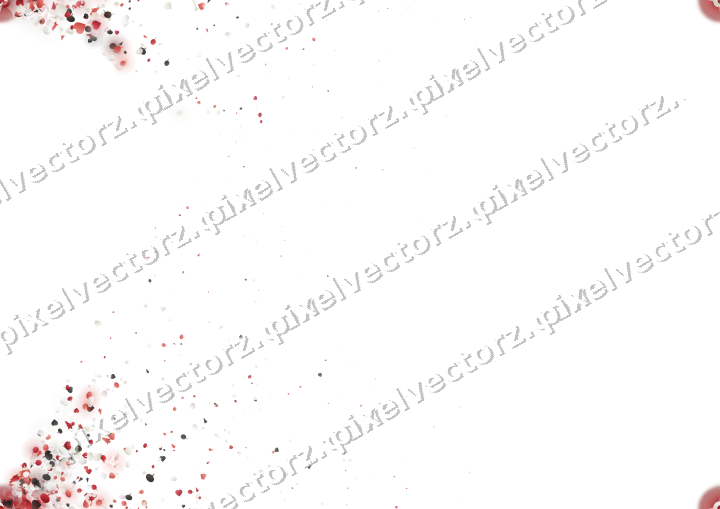 Seamless glitter corner in red on a transparent background