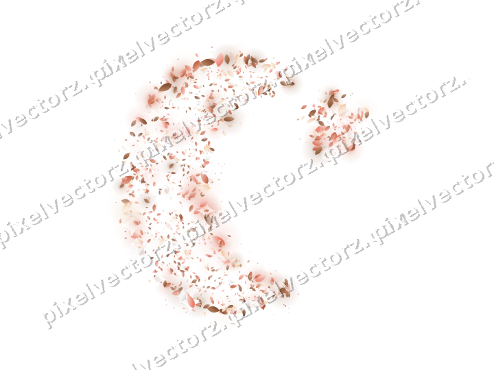 Seamless glitter crescent moon in orange on a transparent background